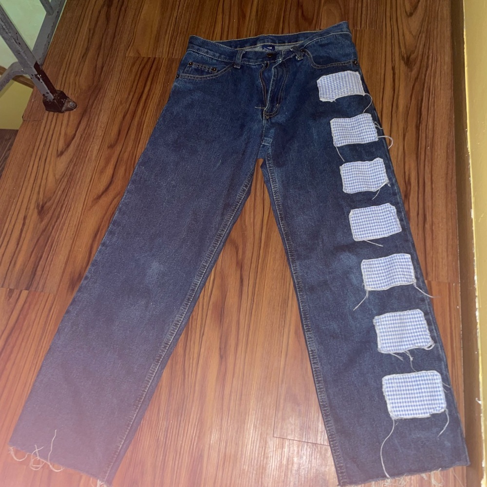 Custom gap jeans, hand sewn. Size 30 x 30